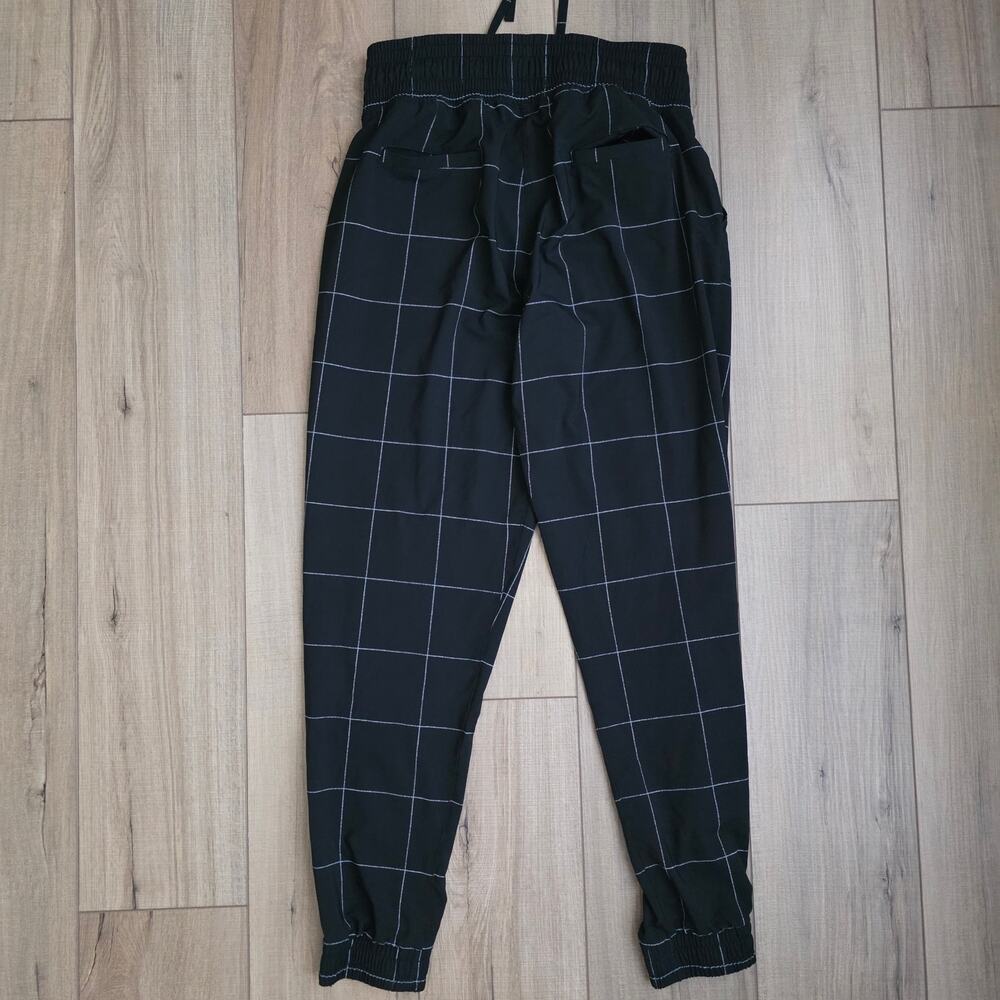 Albion Jetsetter Joggers Windowpane Black White Pants Women Sz M Tall - Picture 15 of 16